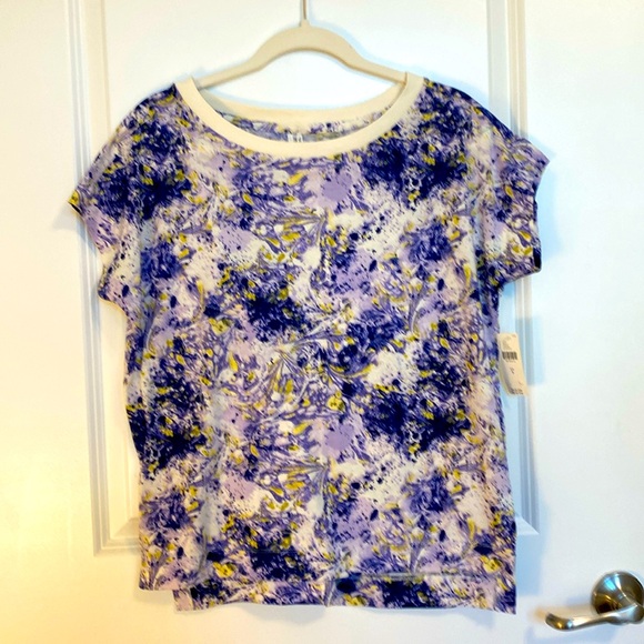 NWT Anthropologie Boxy Graphic Abstract Tee T-shirt - Picture 3 of 8